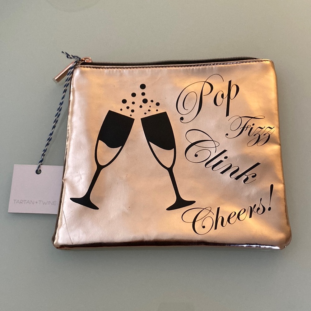 NEW Tartan + Twine Gold Purse Metallic Rose Gold